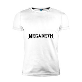Мужская футболка премиум с принтом Megadeth в Санкт-Петербурге, 92% хлопок, 8% лайкра | приталенный силуэт, круглый вырез ворота, длина до линии бедра, короткий рукав | heavy metal | metal | rock | trash metal | альтернатива | квартет | лица | метал | рок | рок группа | рок группы | трэш метал | хеви метал