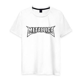 Мужская футболка хлопок с принтом Metallica (2) в Санкт-Петербурге, 100% хлопок | прямой крой, круглый вырез горловины, длина до линии бедер, слегка спущенное плечо. | металлика