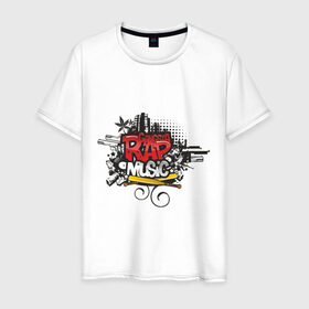 Мужская футболка хлопок с принтом gangsta rap music в Санкт-Петербурге, 100% хлопок | прямой крой, круглый вырез горловины, длина до линии бедер, слегка спущенное плечо. | gangsta | gansta | hip | hip hop | hop | music | rap | графити | граффити | рэп | рэпчина | хип | хип хоп | хипхоп | хоп