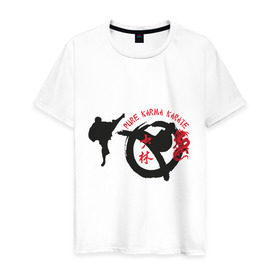 Мужская футболка хлопок с принтом Karate (1) в Санкт-Петербурге, 100% хлопок | прямой крой, круглый вырез горловины, длина до линии бедер, слегка спущенное плечо. | 