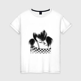 Женская футболка хлопок с принтом Ска в Санкт-Петербурге, 100% хлопок | прямой крой, круглый вырез горловины, длина до линии бедер, слегка спущенное плечо | девушка emo | субкультуры | эмо