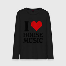 Мужской лонгслив хлопок с принтом I love house music (4) в Санкт-Петербурге, 100% хлопок |  | house music | i love | сердце | хаус | я люблю