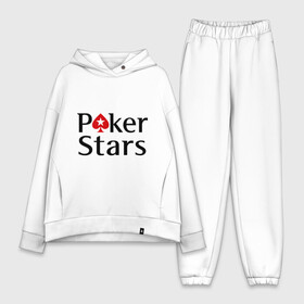 Женский костюм хлопок Oversize с принтом Poker Stars в Санкт-Петербурге,  |  | pokerstars