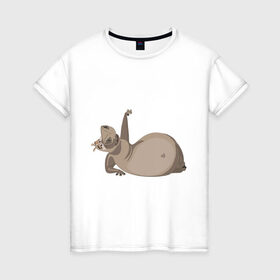 Женская футболка хлопок с принтом Мадагаскар (1) в Санкт-Петербурге, 100% хлопок | прямой крой, круглый вырез горловины, длина до линии бедер, слегка спущенное плечо | 