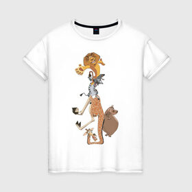 Женская футболка хлопок с принтом Мадагаскар (9) в Санкт-Петербурге, 100% хлопок | прямой крой, круглый вырез горловины, длина до линии бедер, слегка спущенное плечо | madagascar | мадагаскар