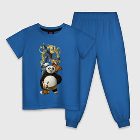 Детская пижама хлопок с принтом Кунг фу Панда (10) в Санкт-Петербурге, 100% хлопок |  брюки и футболка прямого кроя, без карманов, на брюках мягкая резинка на поясе и по низу штанин
 | kung fu panda | panda | кунг фу | кунг фу панда