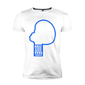 Мужская футболка премиум с принтом soul music в Санкт-Петербурге, 92% хлопок, 8% лайкра | приталенный силуэт, круглый вырез ворота, длина до линии бедра, короткий рукав | джаз | музыка | соул