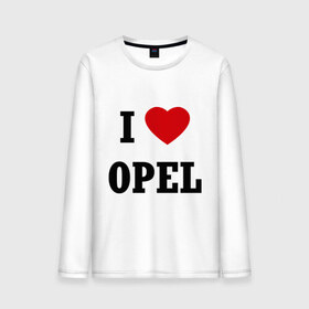 Мужской лонгслив хлопок с принтом I love Opel в Санкт-Петербурге, 100% хлопок |  | auto | i love opel | opel | авто | автомобильные | машины | опель | тачки
