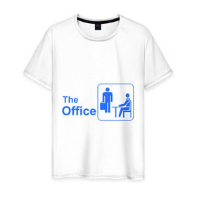 Мужская футболка хлопок с принтом The office в Санкт-Петербурге, 100% хлопок | прямой крой, круглый вырез горловины, длина до линии бедер, слегка спущенное плечо. | office | the office | the ofice | офис