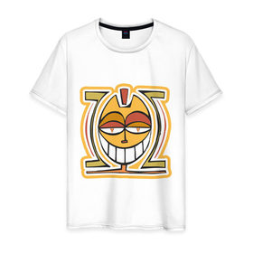 Мужская футболка хлопок с принтом Egiptian Smile в Санкт-Петербурге, 100% хлопок | прямой крой, круглый вырез горловины, длина до линии бедер, слегка спущенное плечо. | egiptian smile | ethno | древний египет | египетский смайл | смайлик | этнический стиль | этно
