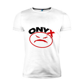 Мужская футболка премиум с принтом Onyx в Санкт-Петербурге, 92% хлопок, 8% лайкра | приталенный силуэт, круглый вырез ворота, длина до линии бедра, короткий рукав | Тематика изображения на принте: gangsta | hip hop | hop | оникс | хоп