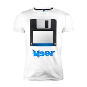Мужская футболка премиум с принтом Floppy Disk в Санкт-Петербурге, 92% хлопок, 8% лайкра | приталенный силуэт, круглый вырез ворота, длина до линии бедра, короткий рукав | 