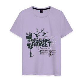 Мужская футболка хлопок с принтом Street Dancing в Санкт-Петербурге, 100% хлопок | прямой крой, круглый вырез горловины, длина до линии бедер, слегка спущенное плечо. | break | dance | брейк | данс | движения | танцевать | танцы | улица | уличные