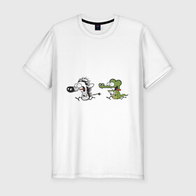 Мужская футболка премиум с принтом Зебда-зебда-няма в Санкт-Петербурге, 92% хлопок, 8% лайкра | приталенный силуэт, круглый вырез ворота, длина до линии бедра, короткий рукав | зебда | зебра