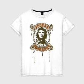 Женская футболка хлопок с принтом Che Guevara в Санкт-Петербурге, 100% хлопок | прямой крой, круглый вырез горловины, длина до линии бедер, слегка спущенное плечо | 