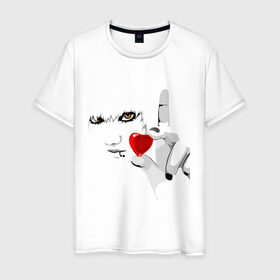 Мужская футболка хлопок с принтом Взгляд в Санкт-Петербурге, 100% хлопок | прямой крой, круглый вырез горловины, длина до линии бедер, слегка спущенное плечо. | 