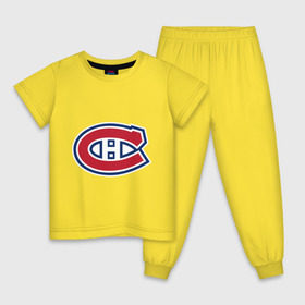 Детская пижама хлопок с принтом Montreal Canadiens в Санкт-Петербурге, 100% хлопок |  брюки и футболка прямого кроя, без карманов, на брюках мягкая резинка на поясе и по низу штанин
 | montreal canadiens | канадская хоккейная лига | монтреал | нхл | хокей | хоккей