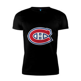 Мужская футболка премиум с принтом Montreal Canadiens в Санкт-Петербурге, 92% хлопок, 8% лайкра | приталенный силуэт, круглый вырез ворота, длина до линии бедра, короткий рукав | montreal canadiens | канадская хоккейная лига | монтреал | нхл | хокей | хоккей