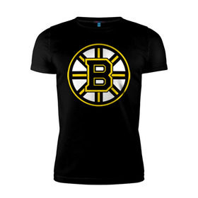 Мужская футболка премиум с принтом Boston Bruins в Санкт-Петербурге, 92% хлопок, 8% лайкра | приталенный силуэт, круглый вырез ворота, длина до линии бедра, короткий рукав | нхл | хоккейная лига