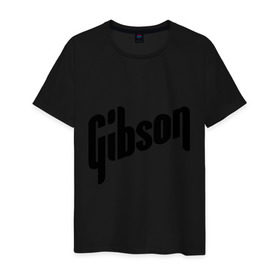 Мужская футболка хлопок с принтом Gibson в Санкт-Петербурге, 100% хлопок | прямой крой, круглый вырез горловины, длина до линии бедер, слегка спущенное плечо. | gibson | metall | rock | метал | металл | рок