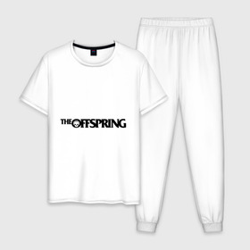 Мужская пижама хлопок с принтом The Offspring (2) в Санкт-Петербурге, 100% хлопок | брюки и футболка прямого кроя, без карманов, на брюках мягкая резинка на поясе и по низу штанин
 | offspring | punk | rock | панк | рок