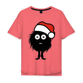 Мужская футболка хлопок Oversize с принтом Рождественнский лохмач в Санкт-Петербурге, 100% хлопок | свободный крой, круглый ворот, “спинка” длиннее передней части | 2012 | new year | нг | новый 2012 | новый год | рождественский | рождество