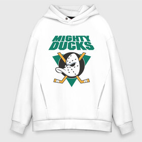 Мужское худи Oversize хлопок с принтом Anaheim Mighty Ducks в Санкт-Петербурге, френч-терри — 70% хлопок, 30% полиэстер. Мягкий теплый начес внутри —100% хлопок | боковые карманы, эластичные манжеты и нижняя кромка, капюшон на магнитной кнопке | anaheim mighty ducks | майти дакс | национальная лига калифорнии | хокей | хоккей