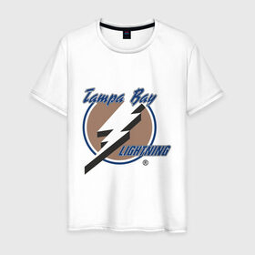Мужская футболка хлопок с принтом Tampa Bay в Санкт-Петербурге, 100% хлопок | прямой крой, круглый вырез горловины, длина до линии бедер, слегка спущенное плечо. | hockey | nhl | tampa bay | национальная лига | нхл | тампа бэй | хокей | хоккей
