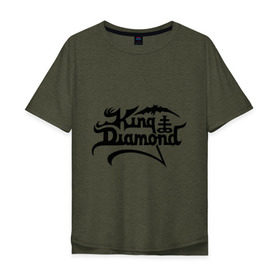 Мужская футболка хлопок Oversize с принтом King Diamond в Санкт-Петербурге, 100% хлопок | свободный крой, круглый ворот, “спинка” длиннее передней части | heavy metal | metal | rock | trash metal | метал | панки | рок | трэш метал | хеви метал