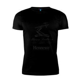 Мужская футболка премиум с принтом Hennessy в Санкт-Петербурге, 92% хлопок, 8% лайкра | приталенный силуэт, круглый вырез ворота, длина до линии бедра, короткий рукав | cognac | hennessy | бар | бармен | коньяк | хеннесси