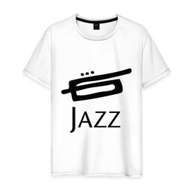 Мужская футболка хлопок с принтом Jazz (3) в Санкт-Петербурге, 100% хлопок | прямой крой, круглый вырез горловины, длина до линии бедер, слегка спущенное плечо. | Тематика изображения на принте: джаз | живая музыка | импровизация | инструмент | труба