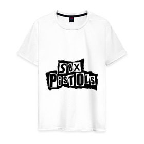 Мужская футболка хлопок с принтом Sex Pistols в Санкт-Петербурге, 100% хлопок | прямой крой, круглый вырез горловины, длина до линии бедер, слегка спущенное плечо. | metall | punk | rock | метал | металл | панк | панк рок | рок