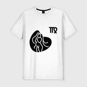 Мужская футболка премиум с принтом Дева(6) в Санкт-Петербурге, 92% хлопок, 8% лайкра | приталенный силуэт, круглый вырез ворота, длина до линии бедра, короткий рукав | гороскоп | дева | знак зодиака | знаки зодиака