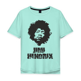 Мужская футболка хлопок Oversize с принтом Jimi Hendrix в Санкт-Петербурге, 100% хлопок | свободный крой, круглый ворот, “спинка” длиннее передней части | 60е | гитарист | джими хендрикс | джимми хендрикс | ретро | рок