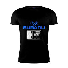 Мужская футболка премиум с принтом Subaru (2) в Санкт-Петербурге, 92% хлопок, 8% лайкра | приталенный силуэт, круглый вырез ворота, длина до линии бедра, короткий рукав | auto | subaru | авто | автобренды | автогонки | автомобиль | субарик | субару | тачки