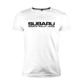 Мужская футболка премиум с принтом Subaru world rally team (2) в Санкт-Петербурге, 92% хлопок, 8% лайкра | приталенный силуэт, круглый вырез ворота, длина до линии бедра, короткий рукав | Тематика изображения на принте: rally | subaru | subaru субарик | team | world | world rally team | авто2012 | ралли | субару