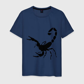 Мужская футболка хлопок с принтом Scorpions (2) в Санкт-Петербурге, 100% хлопок | прямой крой, круглый вырез горловины, длина до линии бедер, слегка спущенное плечо. | скорпион