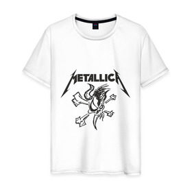 Мужская футболка хлопок с принтом Metallica (8) в Санкт-Петербурге, 100% хлопок | прямой крой, круглый вырез горловины, длина до линии бедер, слегка спущенное плечо. | металлика