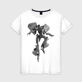 Женская футболка хлопок с принтом Трансформеры в Санкт-Петербурге, 100% хлопок | прямой крой, круглый вырез горловины, длина до линии бедер, слегка спущенное плечо | 