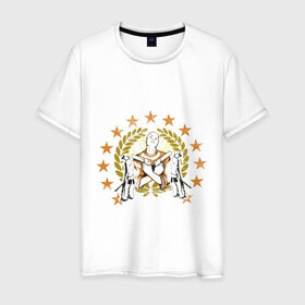 Мужская футболка хлопок с принтом Gangsters в Санкт-Петербурге, 100% хлопок | прямой крой, круглый вырез горловины, длина до линии бедер, слегка спущенное плечо. | 