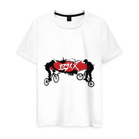 Мужская футболка хлопок с принтом BMX (2) в Санкт-Петербурге, 100% хлопок | прямой крой, круглый вырез горловины, длина до линии бедер, слегка спущенное плечо. | bmx | бмх | велик | вело | велосипед | велосипедист | велоспорт | райдер | фрирайд | экстремальный спорт | экстрим