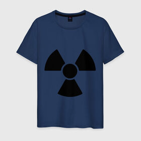 Мужская футболка хлопок с принтом Радиоактивный в Санкт-Петербурге, 100% хлопок | прямой крой, круглый вырез горловины, длина до линии бедер, слегка спущенное плечо. | radiation | radioactive | радиация
