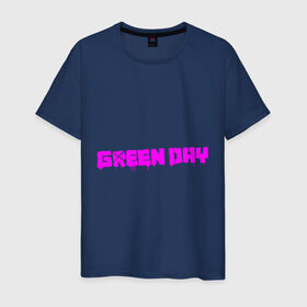 Мужская футболка хлопок с принтом Green Day - логотип в Санкт-Петербурге, 100% хлопок | прямой крой, круглый вырез горловины, длина до линии бедер, слегка спущенное плечо. | green day