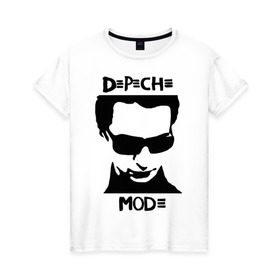 Женская футболка хлопок с принтом Depeche Mode (2) в Санкт-Петербурге, 100% хлопок | прямой крой, круглый вырез горловины, длина до линии бедер, слегка спущенное плечо | depeche mode | депеш мод | карикатура depeche mode | карикатура депеш мод | фото depeche mode
