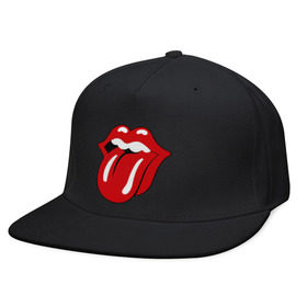 Кепка снепбек с прямым козырьком с принтом Rolling Stones язык в Санкт-Петербурге, хлопок 100% |  | rolling stones