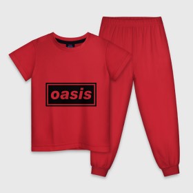 Детская пижама хлопок с принтом Oasis логотип в Санкт-Петербурге, 100% хлопок |  брюки и футболка прямого кроя, без карманов, на брюках мягкая резинка на поясе и по низу штанин
 | metal | oasis | лого | лого oasis | метал | символика oasis | эмблема  oasis