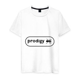 Мужская футболка хлопок с принтом Prodigy лого с муравьем в Санкт-Петербурге, 100% хлопок | прямой крой, круглый вырез горловины, длина до линии бедер, слегка спущенное плечо. | Тематика изображения на принте: prodigy | логотип | продиджи | электронная музыка