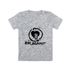 Детская футболка хлопок с принтом Rise Against в Санкт-Петербурге, 100% хлопок | круглый вырез горловины, полуприлегающий силуэт, длина до линии бедер | heavy metal | metal | punk | rise against | rock | trash metal | квартет | метал | панк | рок | рок группа | рок группы | трэш метал | хеви метал