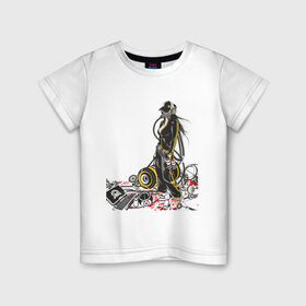 Детская футболка хлопок с принтом Mahcine в Санкт-Петербурге, 100% хлопок | круглый вырез горловины, полуприлегающий силуэт, длина до линии бедер | club | electro | динамики | клуб | клубняк | электро | электронная музыка