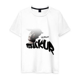 Мужская футболка хлопок с принтом Tupac Amaru Shakur в Санкт-Петербурге, 100% хлопок | прямой крой, круглый вырез горловины, длина до линии бедер, слегка спущенное плечо. | 2pac | gangsta | gansta | hip | hip hop | hop | rap | реп | рэп | рэпчина | тупак | хип | хип хоп | хоп